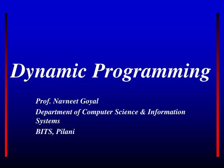 dynamic programming