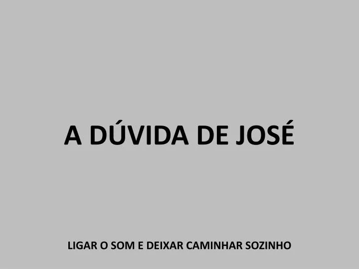 a d vida de jos