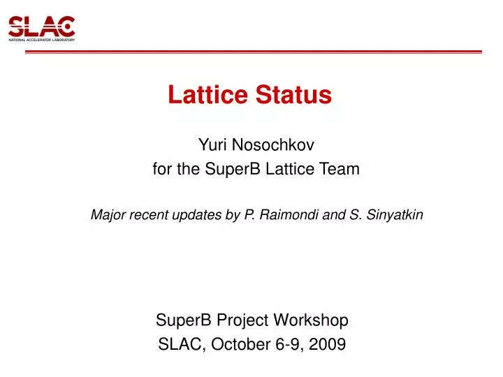 lattice status