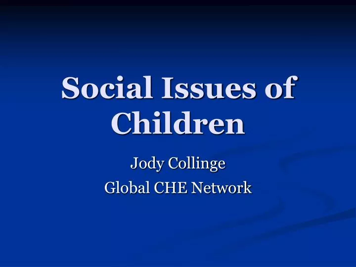 social issues of children