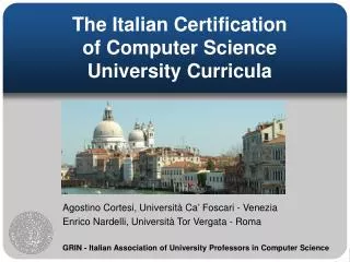 The Italian Certification of Computer Science University Curricula