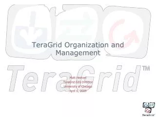 TeraGrid Organization and Management