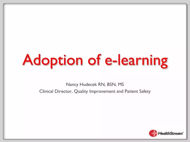 adoption of e learning