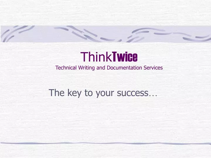 think twice technical writing and documentation services