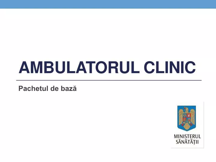 ambulatorul clinic