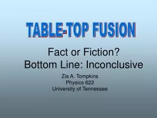 TABLE-TOP FUSION