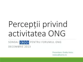 percep ii privind activitatea ong