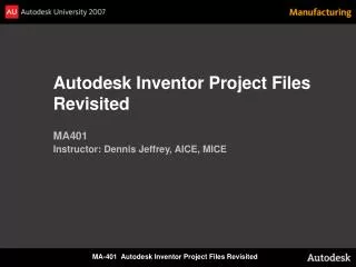 Autodesk Inventor Project Files Revisited