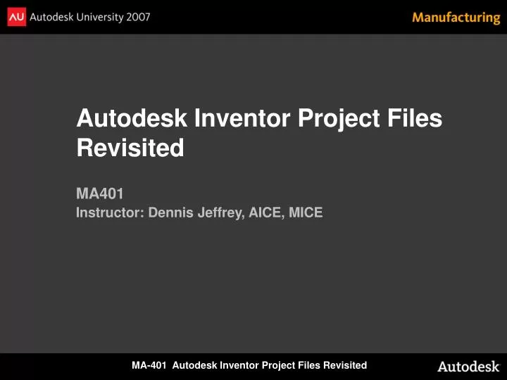 autodesk inventor project files revisited