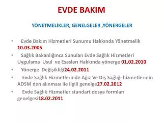 evde bakim