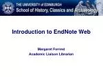 Introduction to EndNote Web - slide 1