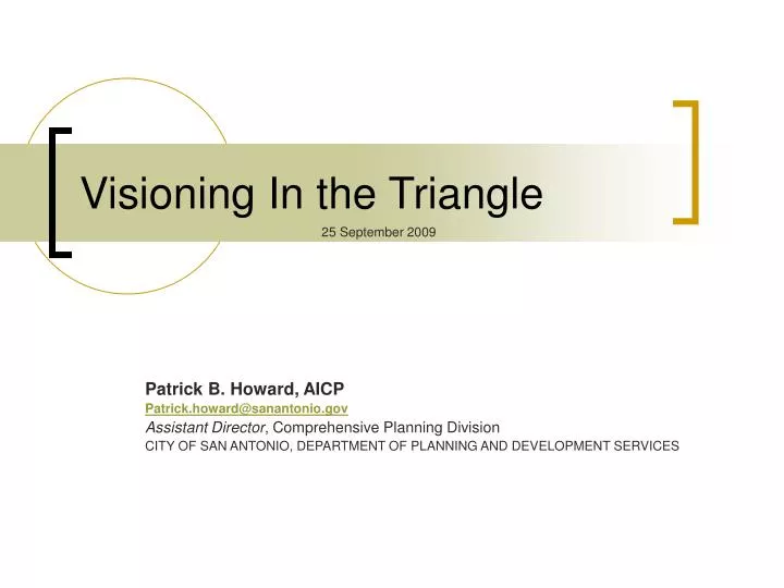 visioning in the triangle