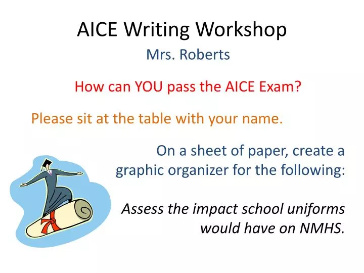 aice writing workshop