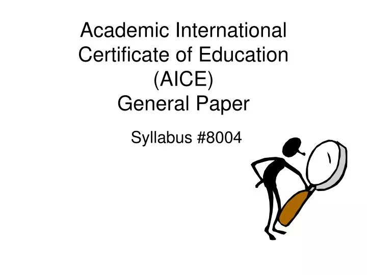 academic international certificate of education aice general paper