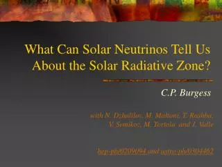 What Can Solar Neutrinos Tell Us About the Solar Radiative Zone?