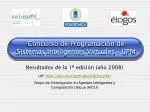 Concurso de Programaci ón de Sistemas Inteligentes Virtuales - UPM - slide 1