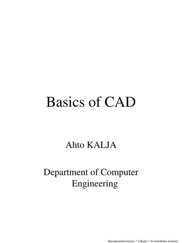 basics of cad