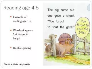 Reading age 4-5
