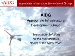 Appropriate Infrastructure Development Group - slide 1
