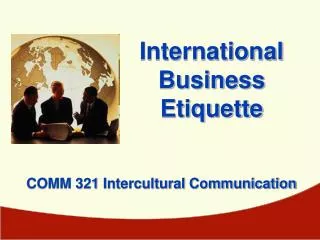 COMM 321 Intercultural Communication