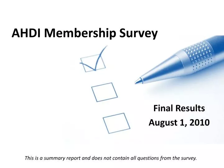 ahdi membership survey
