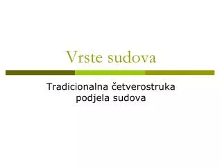 vrste sudova