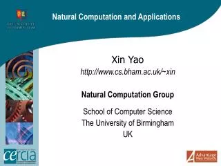 Natural Computation and Applications