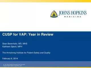 CUSP for VAP: Year in Review