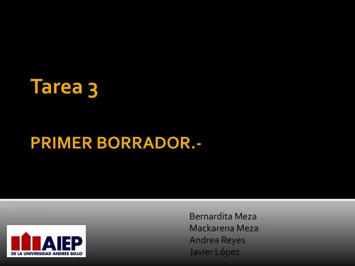 primer borrador