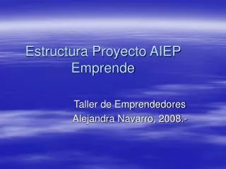 estructura proyecto aiep emprende