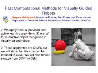 Fast Computational Methods for Visually Guided Robots