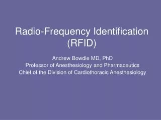 Radio-Frequency Identification (RFID)