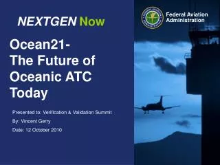Ocean21- The Future of Oceanic ATC Today