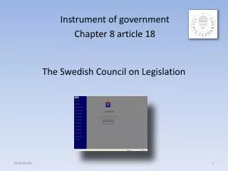 The Swedish Council on Legislation