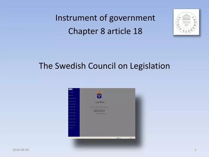 the swedish council on legislation