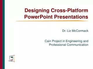 Designing Cross-Platform PowerPoint Presentations