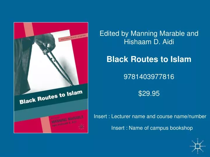 edited by manning marable and hishaam d aidi black routes to islam 9781403977816 29 95