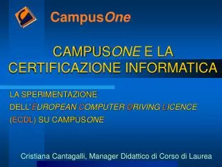 campus one e la certificazione informatica