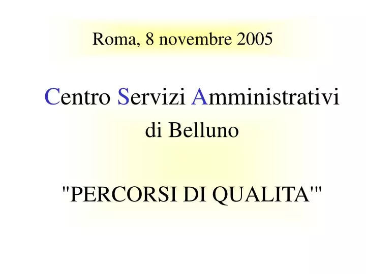 roma 8 novembre 2005
