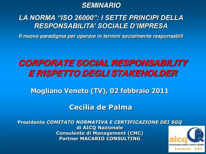 corporate social responsability e rispetto degli stakeholder
