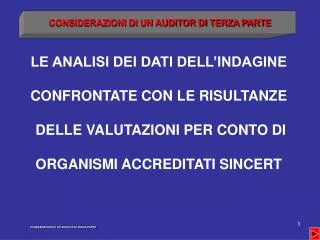 considerazioni di un auditor di terza parte