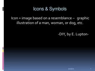 Icons &amp; Symbols