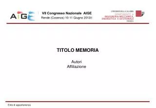 titolo memoria