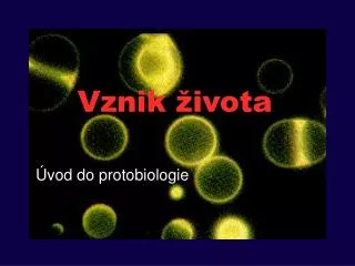 vznik ivota