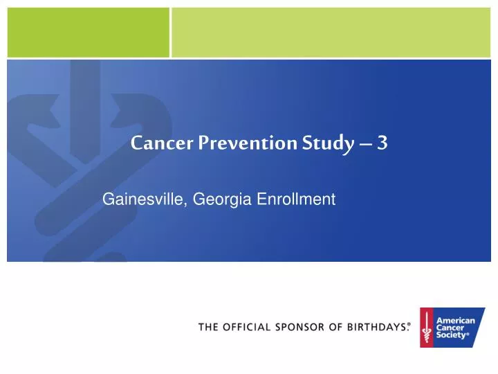 cancer prevention study 3
