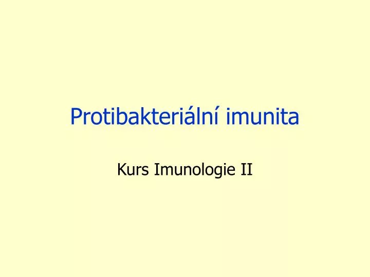 protibakteri ln imunita