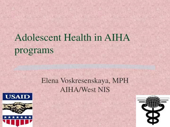 adolescent health in aiha programs