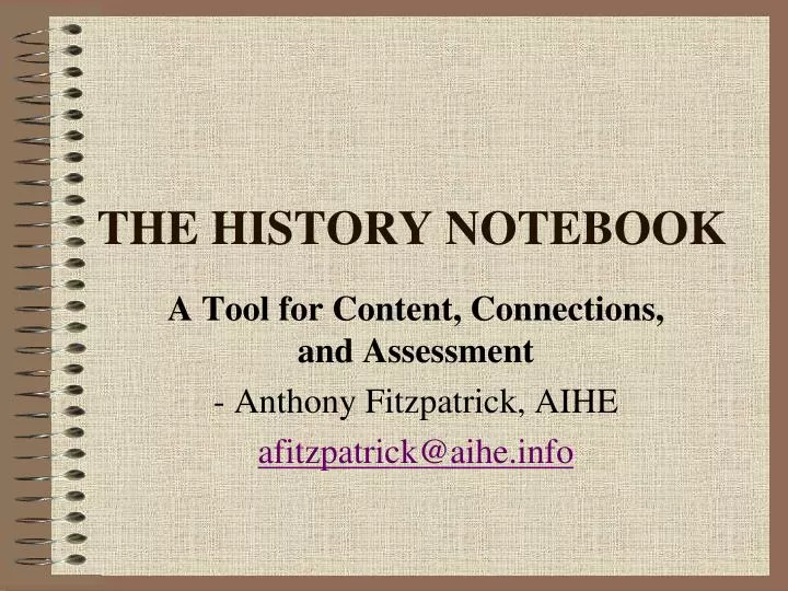 the history notebook