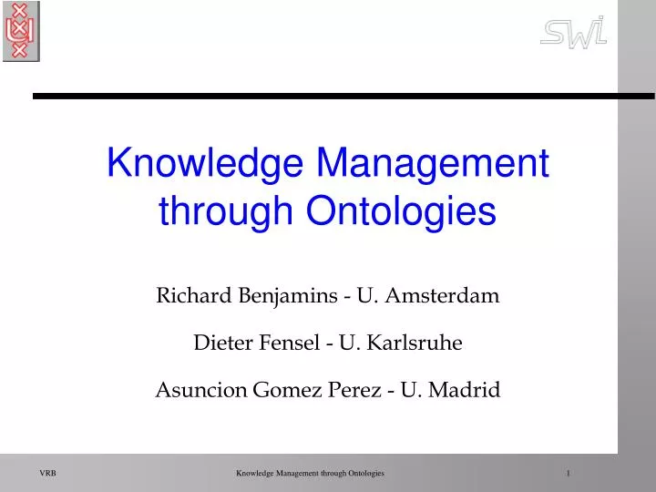knowledge management through ontologies