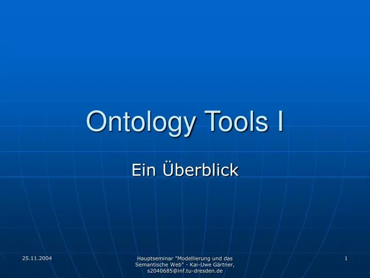 ontology tools i
